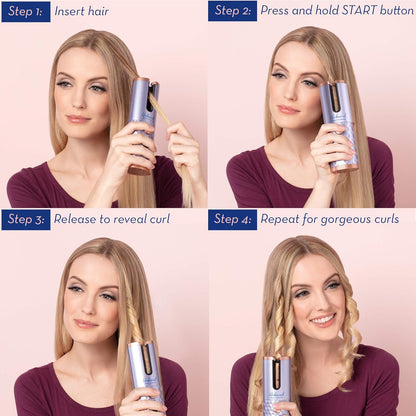 Unbound Cordless Auto Curler - Rechargeable Auto Curler for Curls or Waves